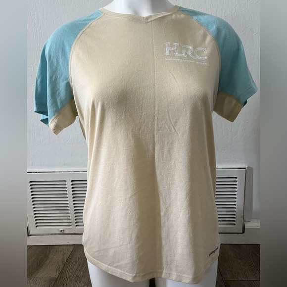 Patagonia Tops - Patagonia HRC Blue/Cream Short Sleeve Shirt Top Women’s Large